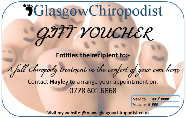 Glasgow Chiropodist Gift Voucher